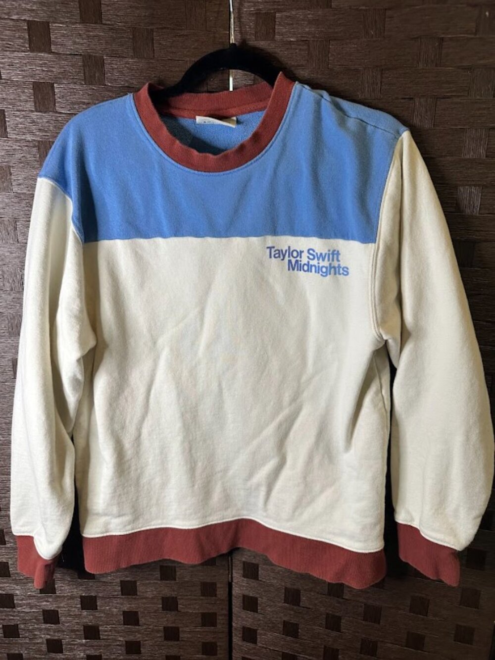 Taylor Swift Midnights 100% Cotton Colorblock Crewneck Sweatshirt - Medium